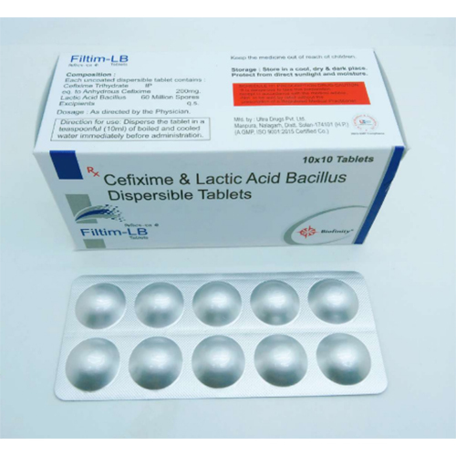 Cefixime 200 Mg  Lactic Acid Bacillus Dispersible Tablet General Medicines