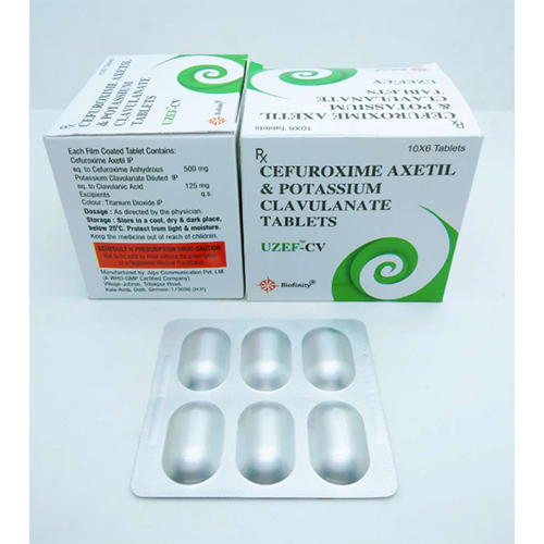 Cefuroxime - 500 mg Tablets with Potassium Clavulanate 125 mg | Alu Alu 10x6 Strip, Dosage Guidelines and Storage Instructions for Optimal Efficacy