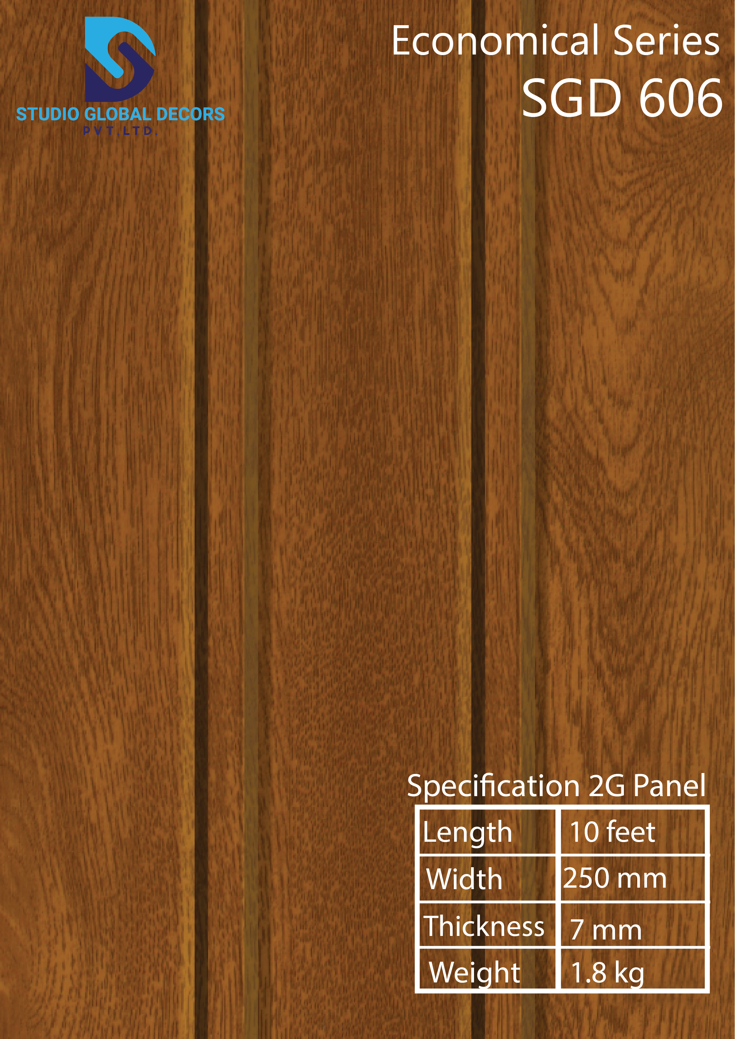 Brown 2g Series Pvc Wall Panel - Color: Having More Than 50 Colors