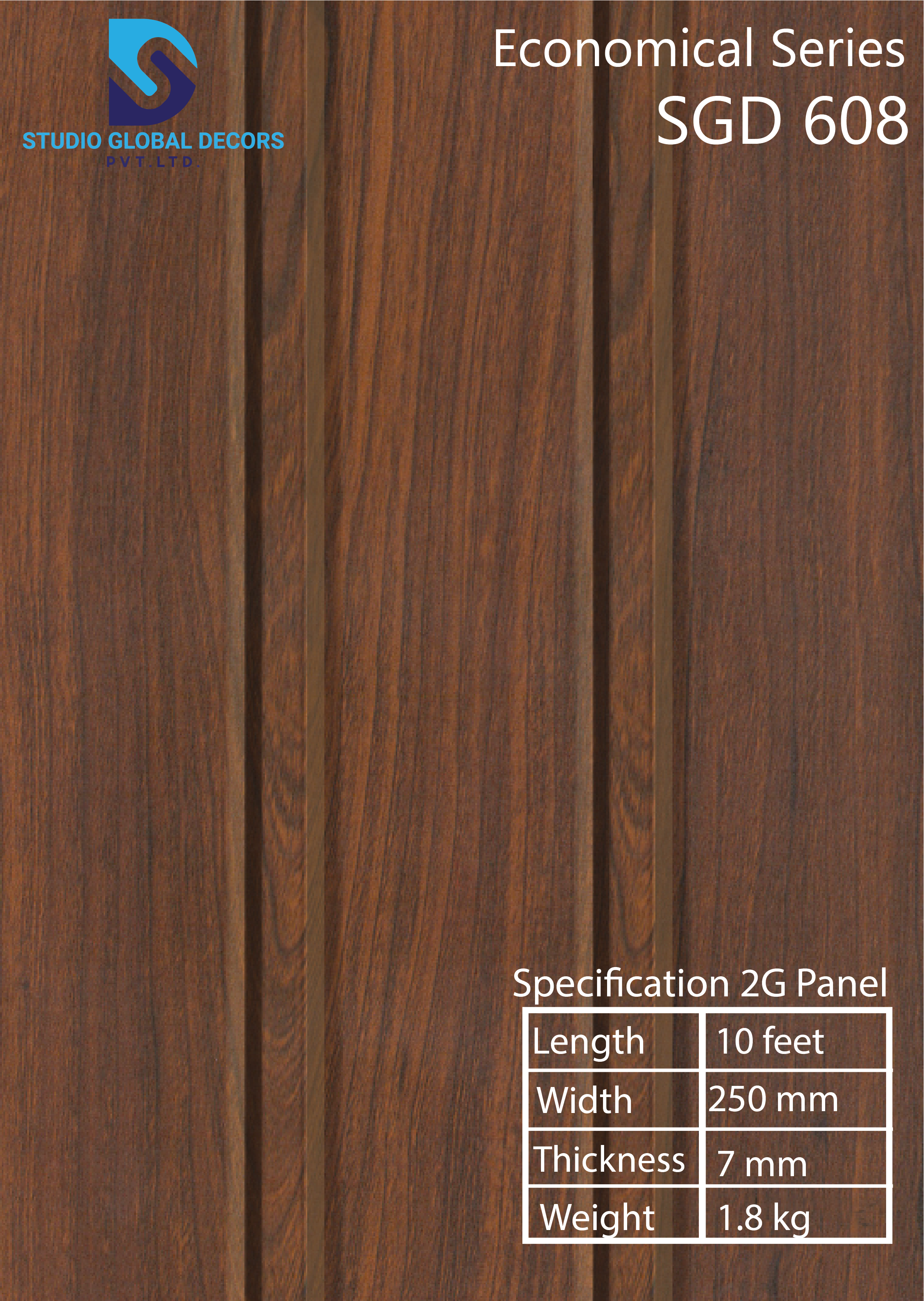 Brown 2g Series Pvc Wall Panel - Color: Having More Than 50 Colors