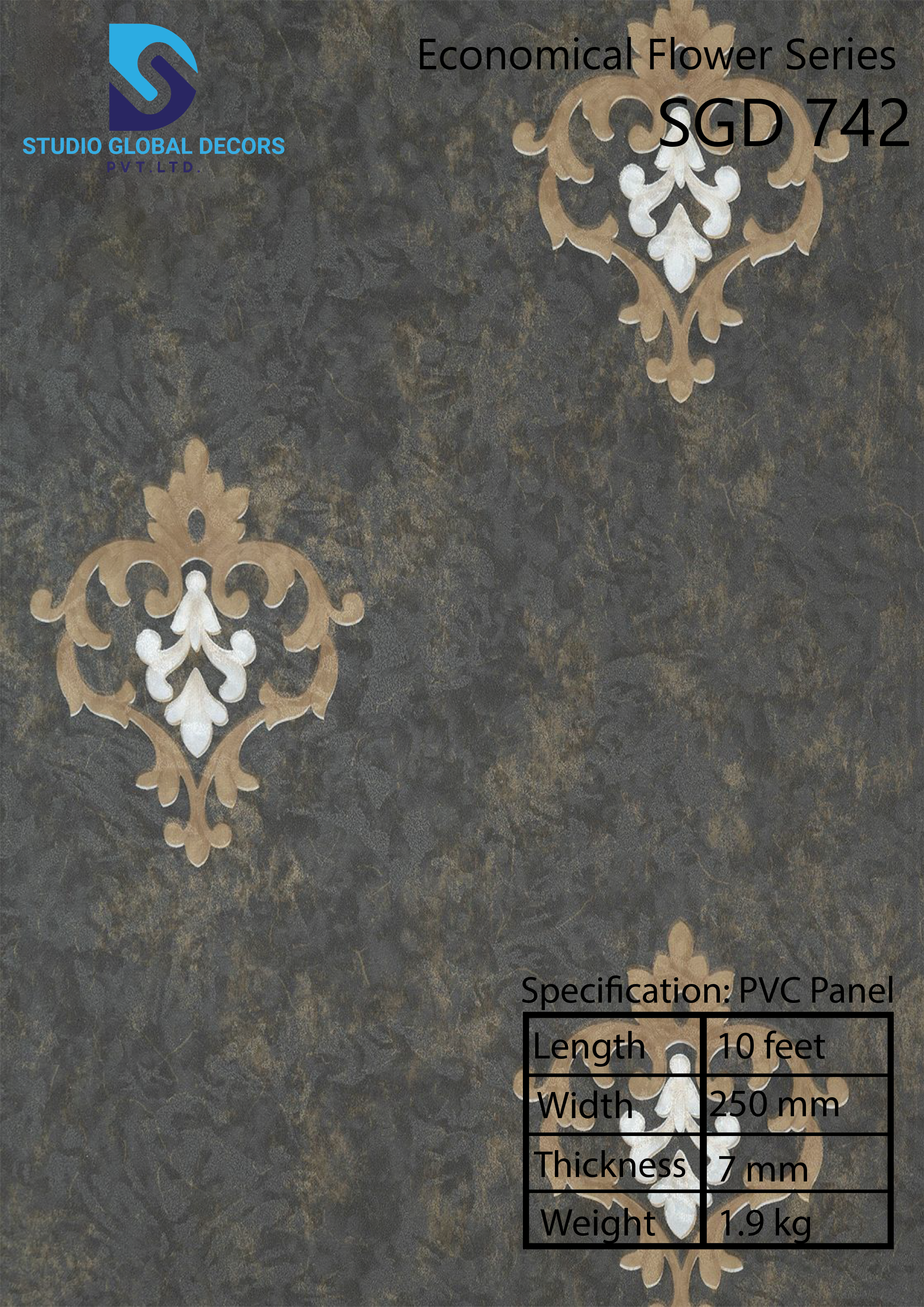 Pvc Wall Panel - Color: Flower