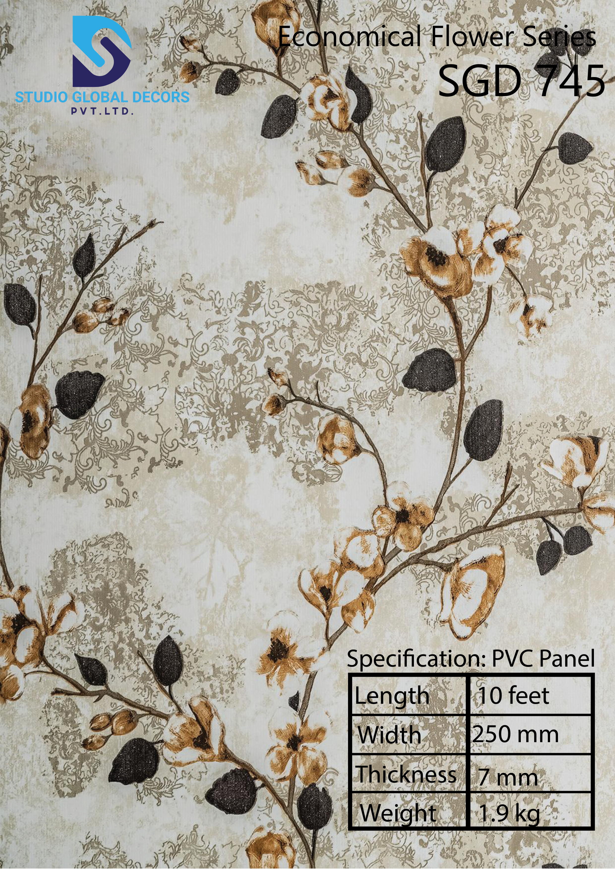 Pvc Wall Panel - Color: Flower