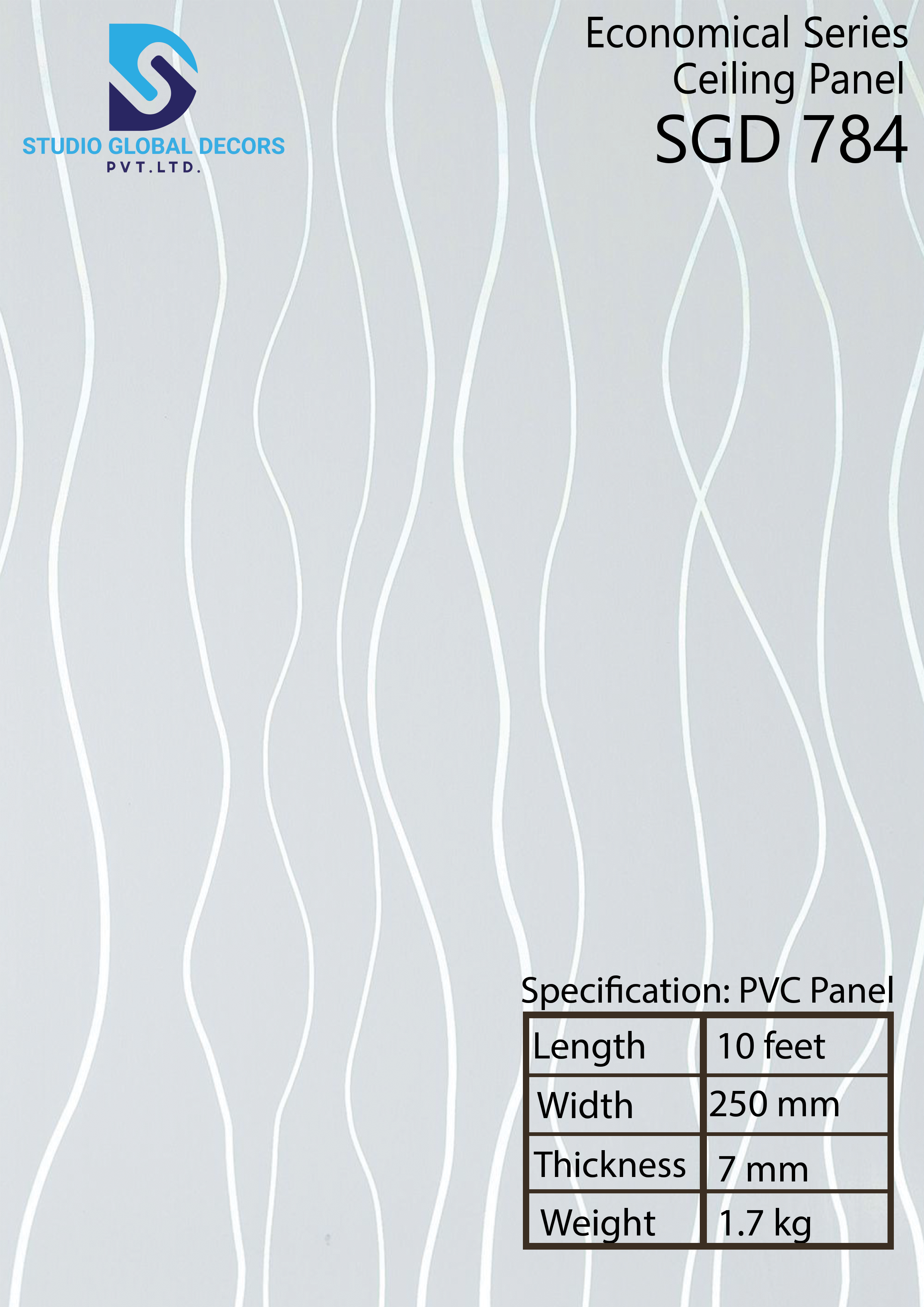 Gloden Line Pvc Wall Panel - Color: Having More Than 50 Colors