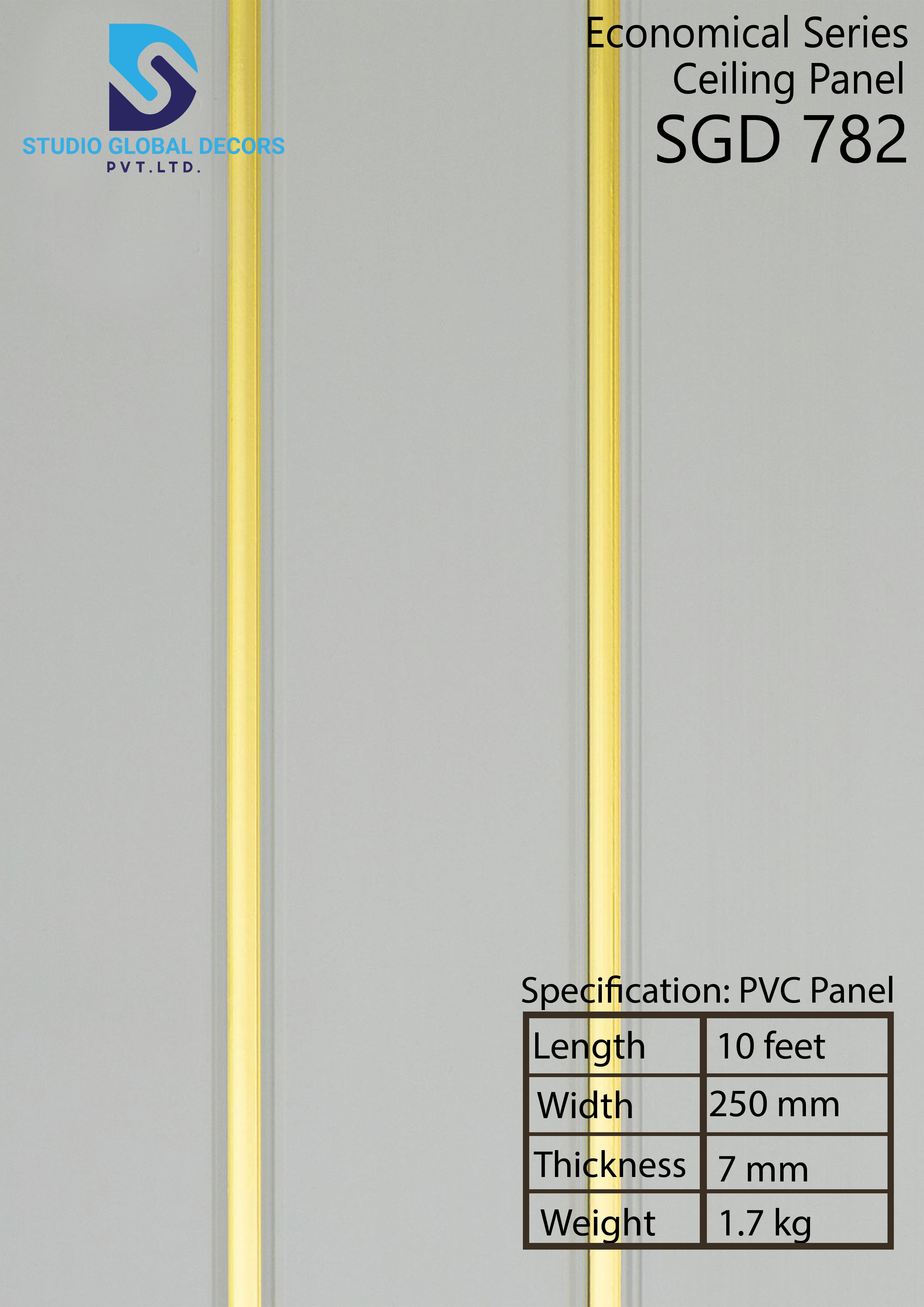 Silver Line Pvc Wall Panel - Color: Having More Than 50 Colors