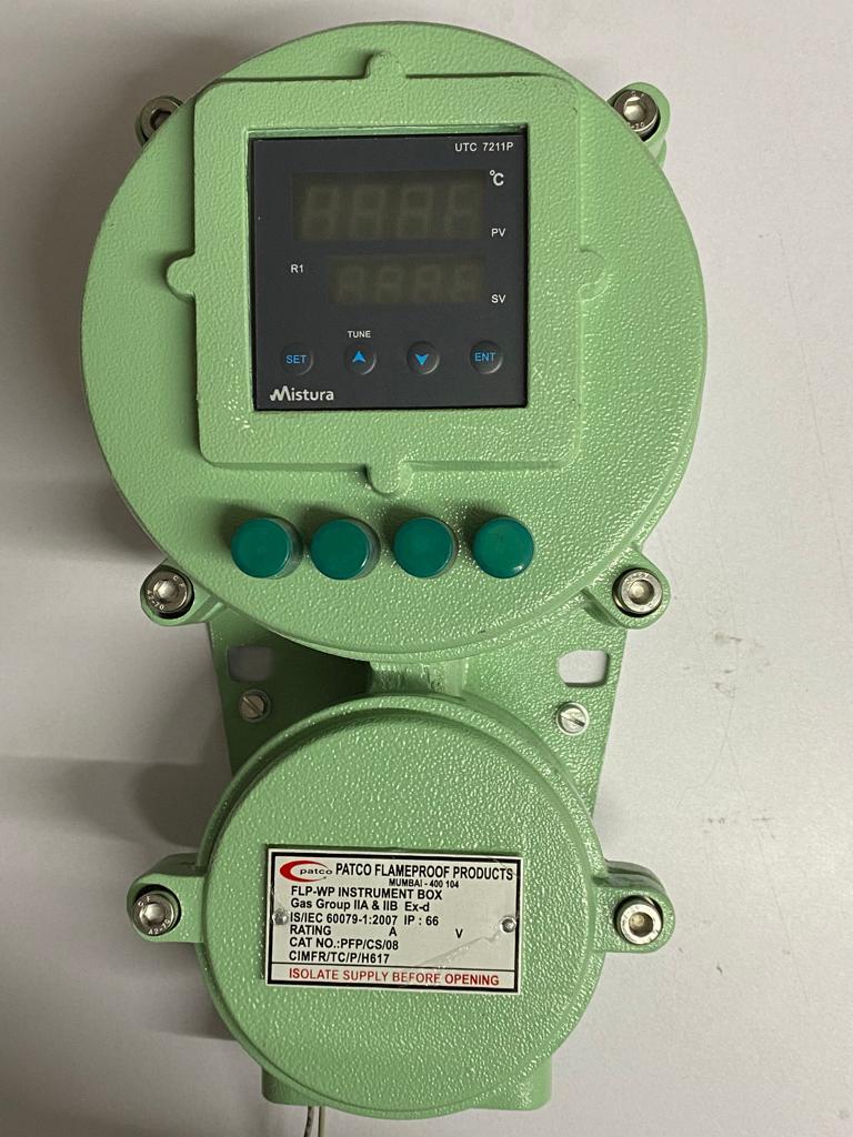 Flameproof Temperature Controller 72 X 72mm Glass Window