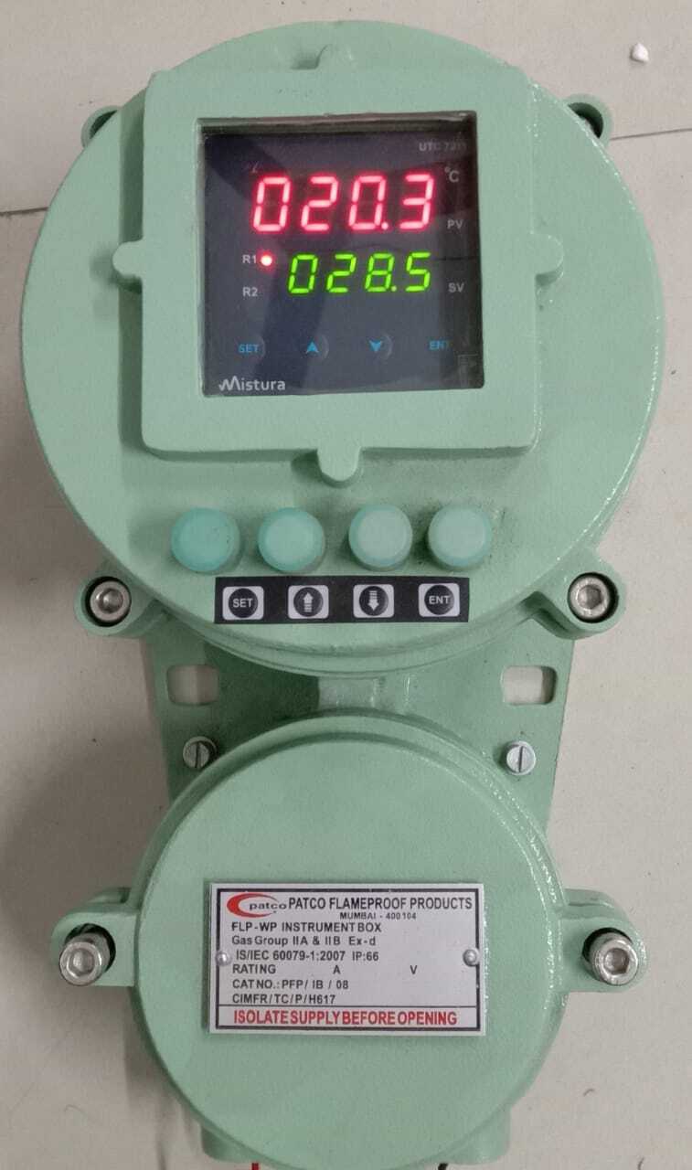 Flameproof Temperature Controller 72 X 72mm - Digital Display, Glass Window, Ip65 Rated, High Accuracy, Easy Installation, Durable, Reliable