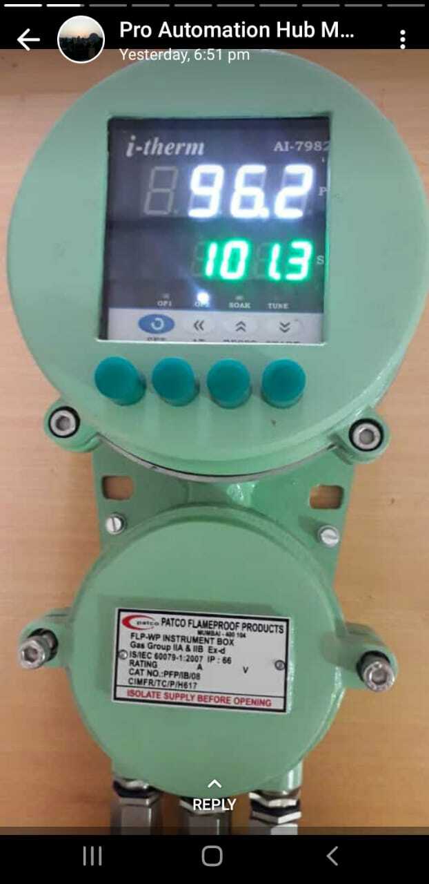 Flameproof Temperature Controller 96 X 96mm - Durable Glass Window With High Accuracy And User-friendly Installation, Reliable Temperature Control
