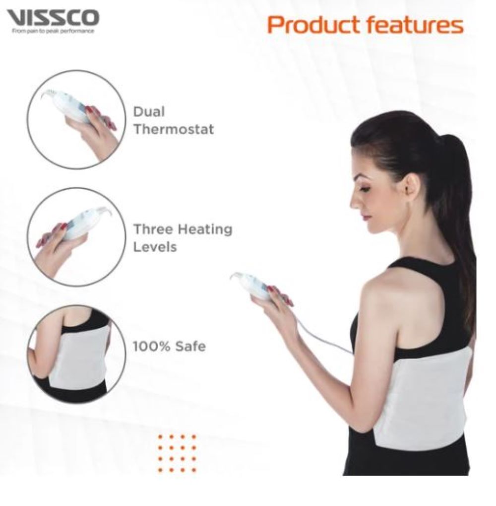 Heating Belt - Electric, 6-layer Insulation | Dual Thermostat, Portable & Compact Design For Pain Relief