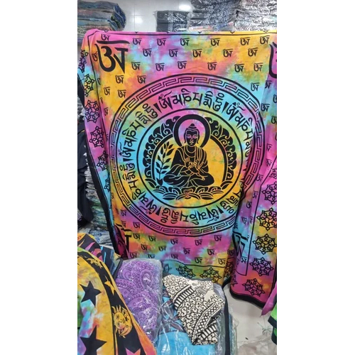 Multicolor Single Size Cotton Bed Sheet