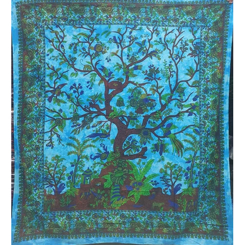 Multicolor Printed Cotton Bed Sheet - 100% Cotton, Twin Size, Multicolor Design | Washable, Soft, Stylish Addition For Any Bedroom