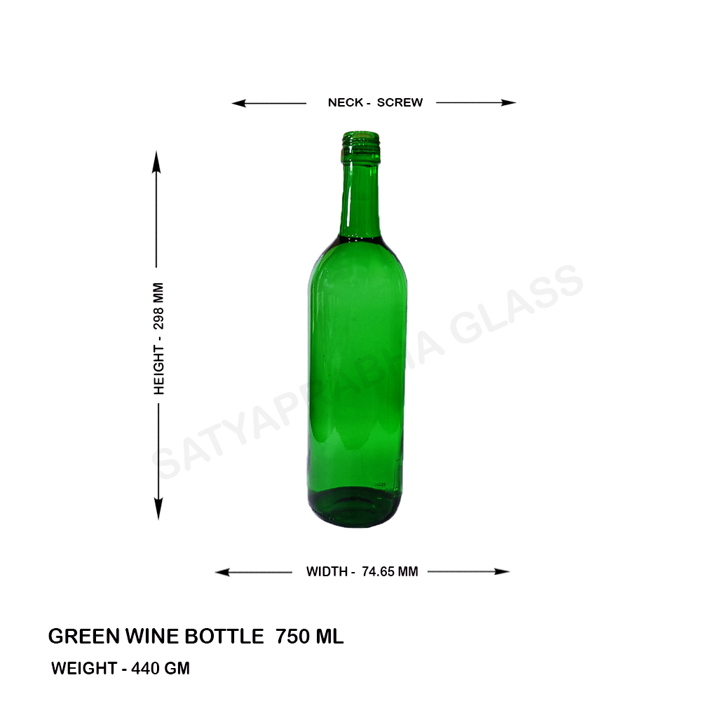 Transparent 1000 Ml Liquor Bottle