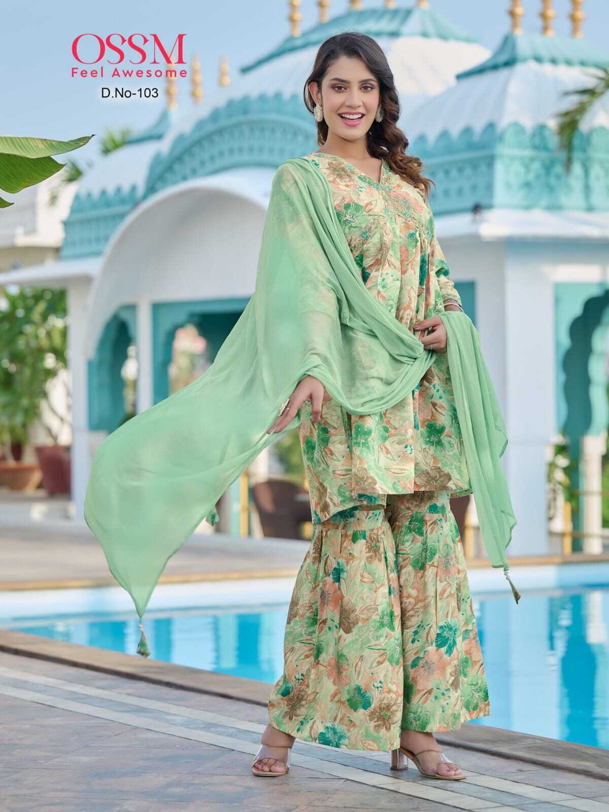 Premium Chanderi Alia Cut Sharara Sets - Color: All Colours