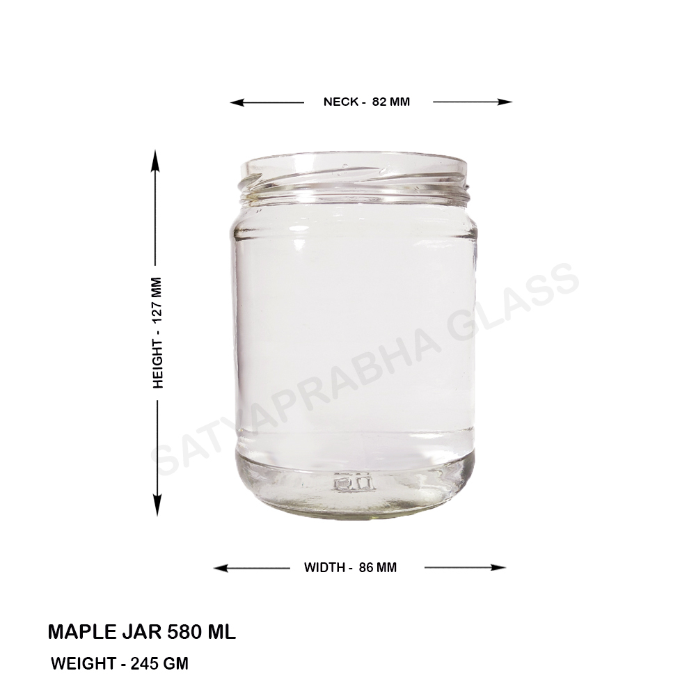 Transparent 580 Ml Maple Jar