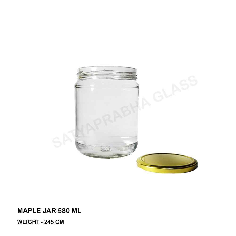 Transparent 580 Ml Maple Jar