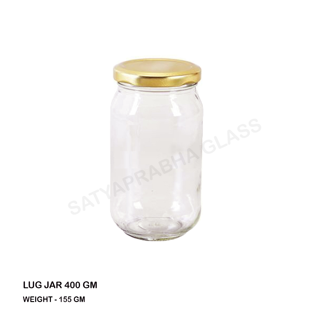 Transparent 400 Gm Lug Jar