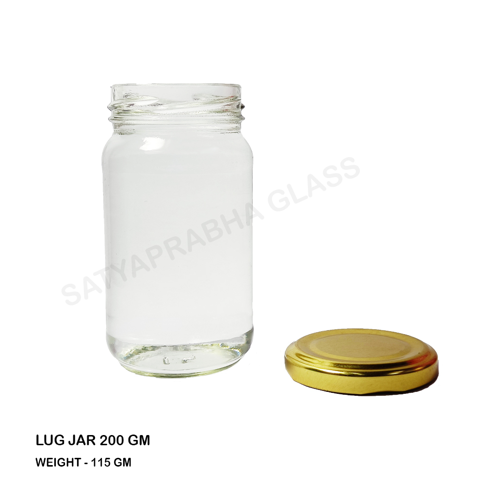 Transparent 200 Gm Lug Jar