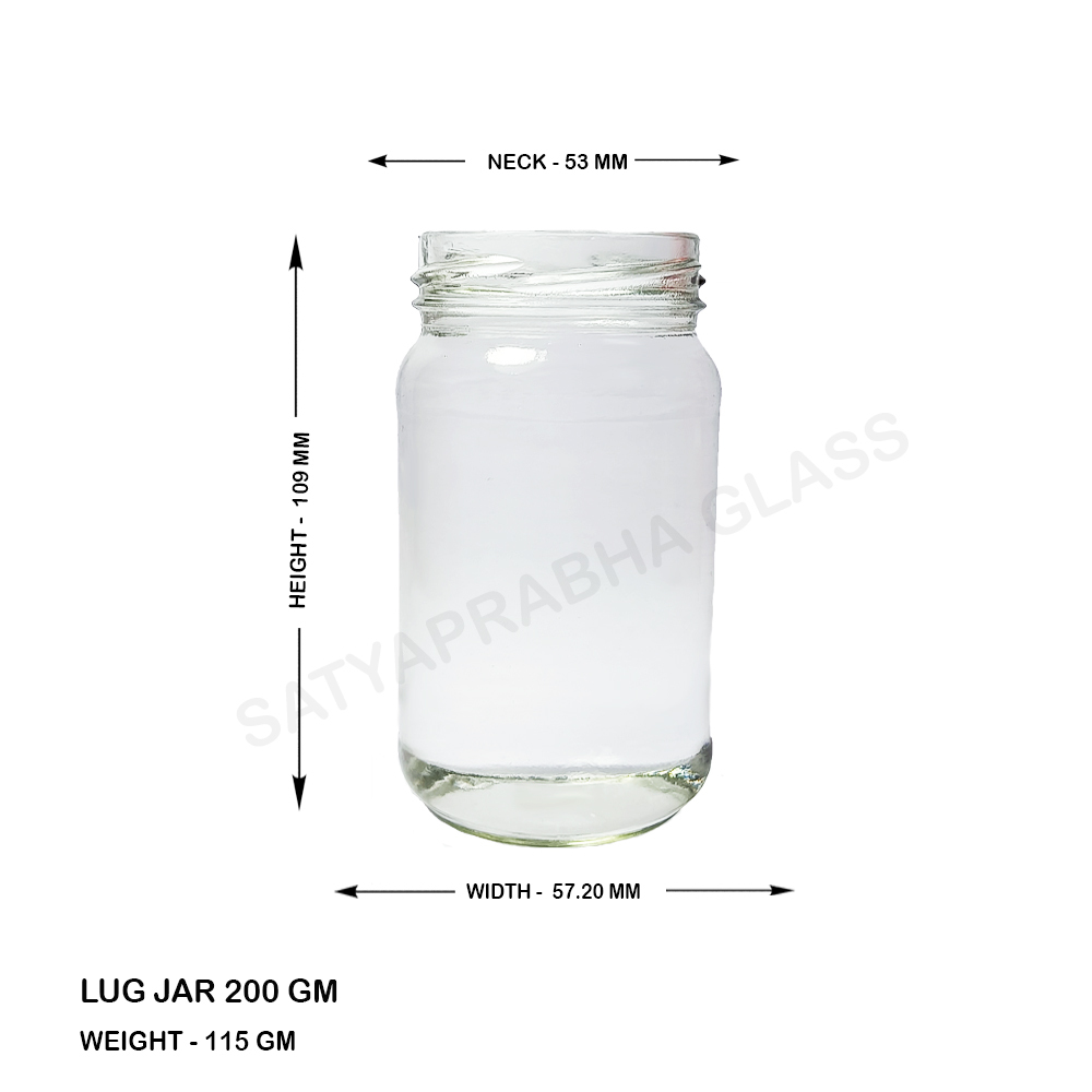 Transparent 200 Gm Lug Jar