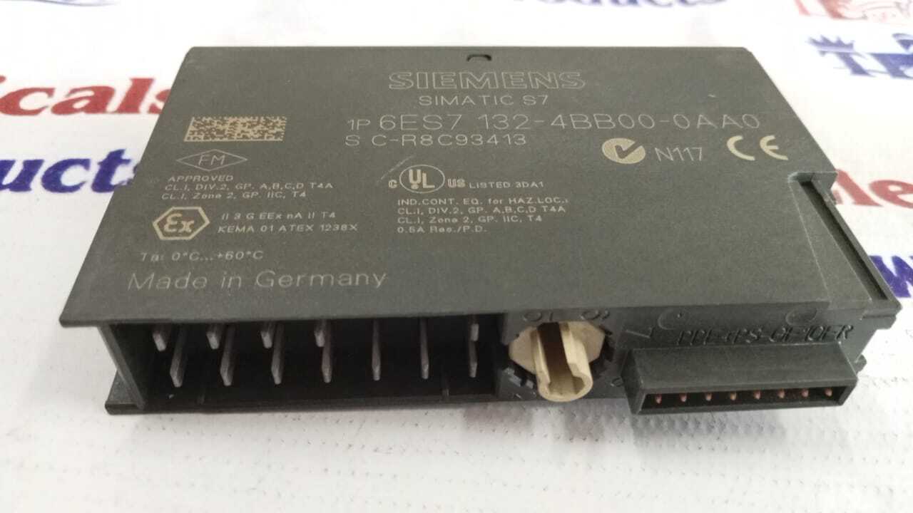 Siemens 6es7 132-4bb00-0aa0 Plc - 5 Electronic Modules For Et 200s, 15 Mm Width, Dc 24v/0.5a | Data Acquisition, Flexible Control, Modular Design, Reliable Operation