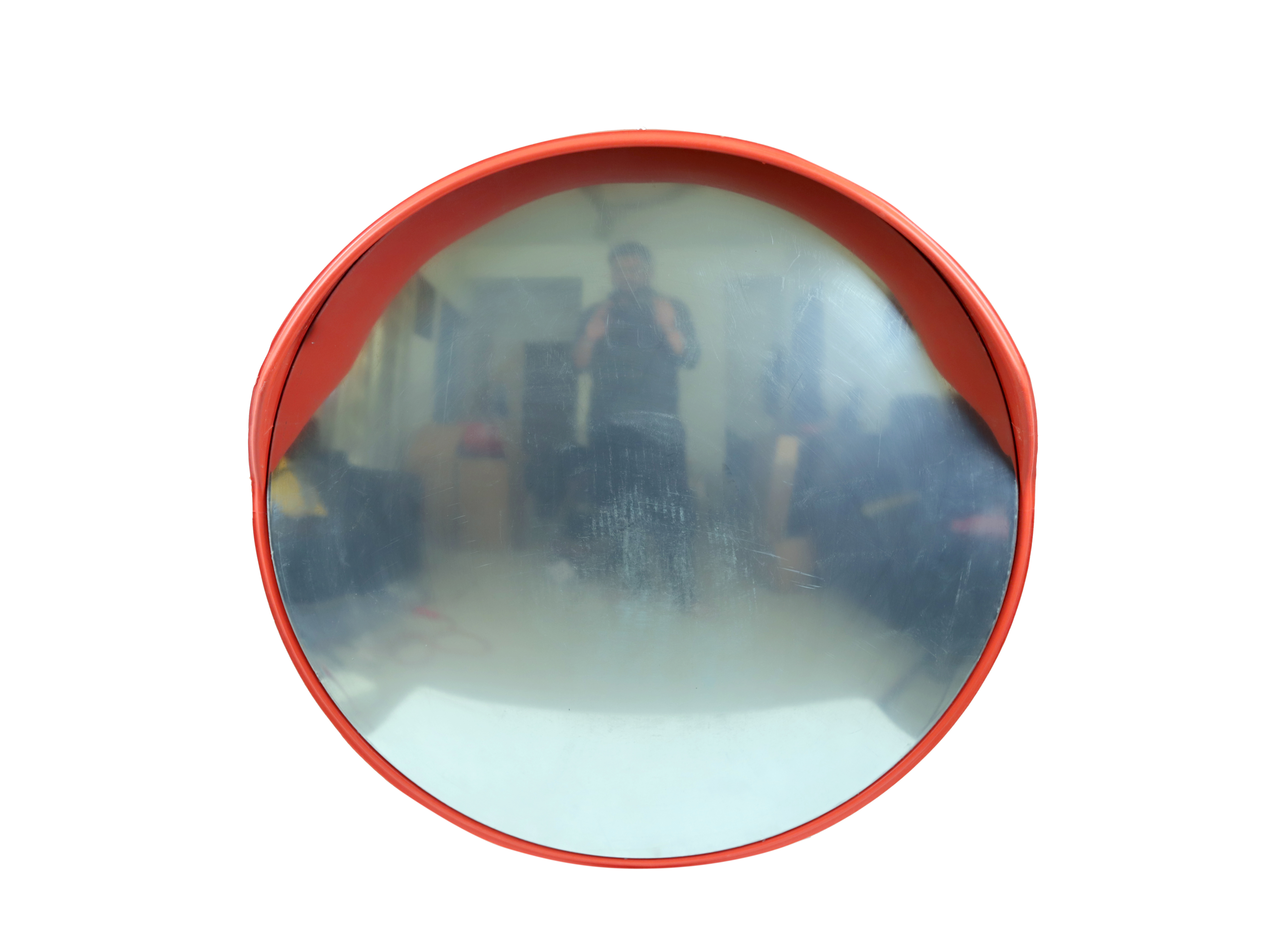 Convex Mirror - Polycarbonate 24 Inch | Wide-angle Viewing, Weather-resistant, Adjustable Mounting, Ideal For Road Safety