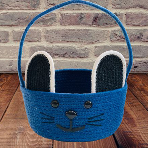 Katty Design Temple Woven Basket - Cotton Material, Round Shape, Available in Various Colors | Durable, Easy to Clean, Eco-Friendly with Handles
