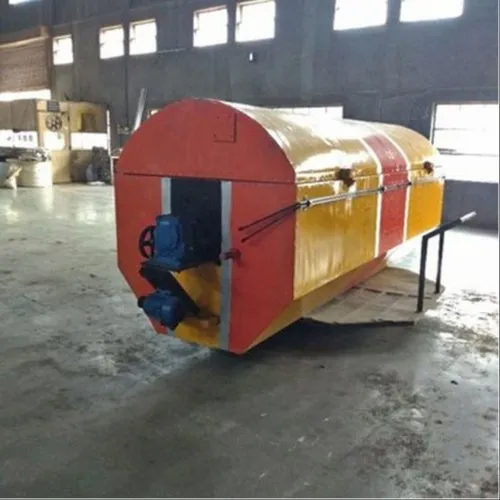 Yellow & Orange Rotomolding Rotational Moulding Machine