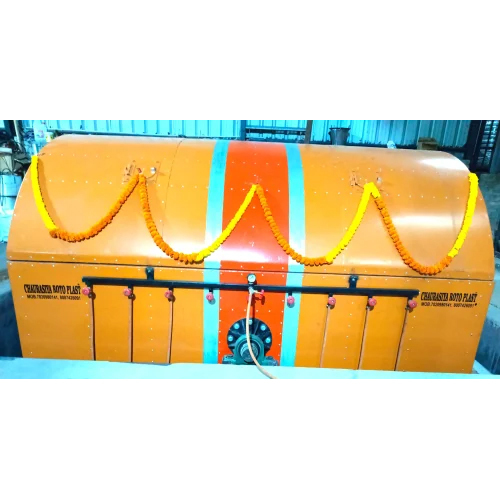 Capsule Type Rotomoulding Box Machine - Mild Steel, Yellow & Orange | Automatic Operation, Human-machine Interface, 1-year Warranty