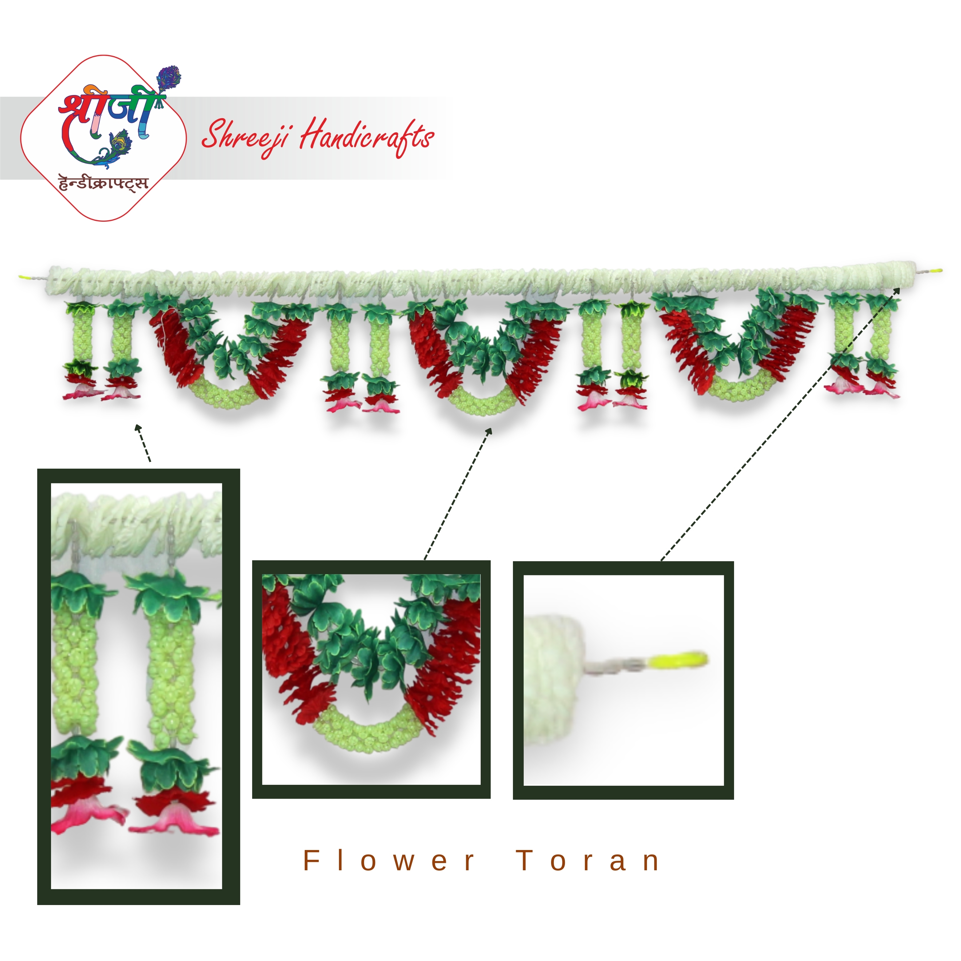 Flower Toran 6ft (3)