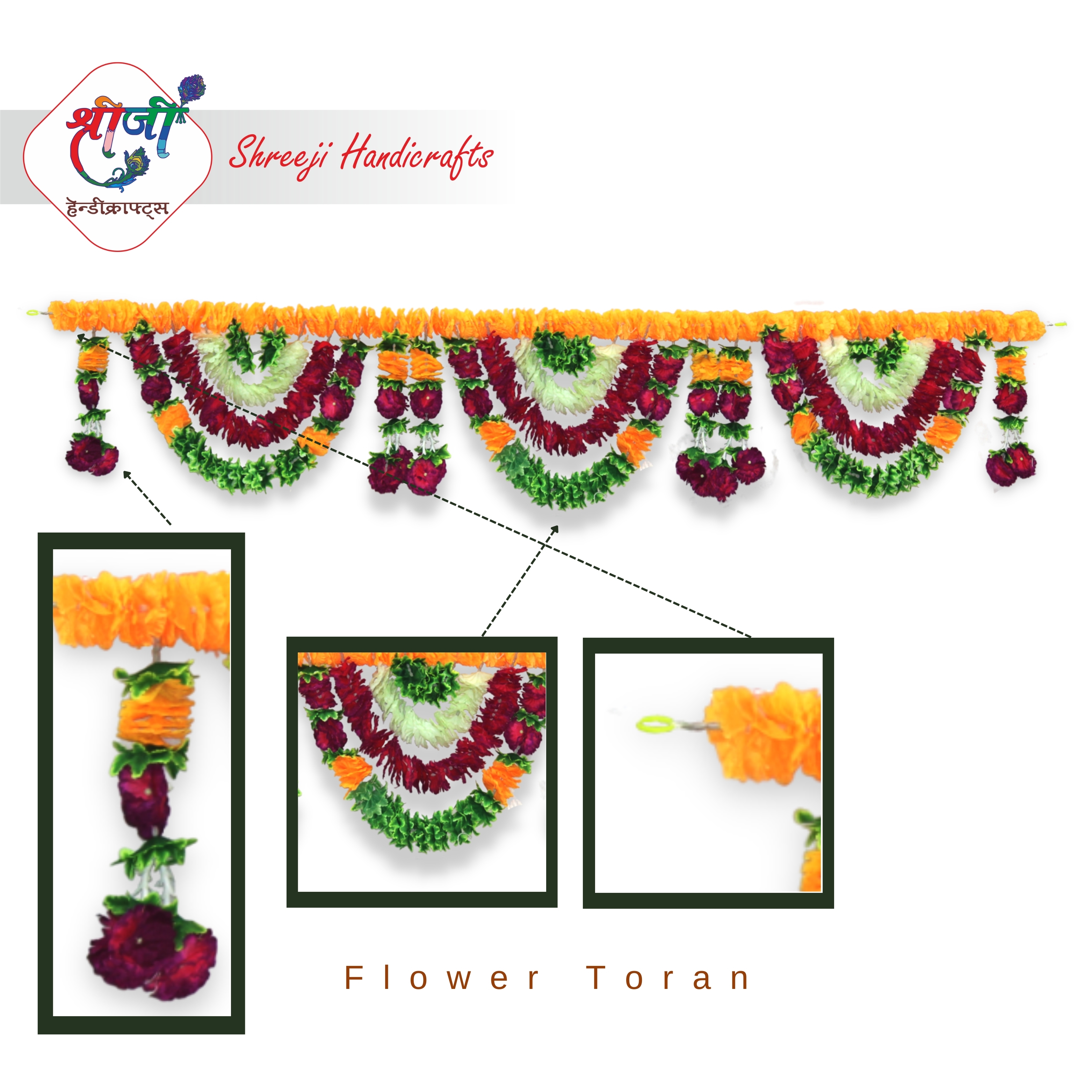 Flower Toran 6ft (5)