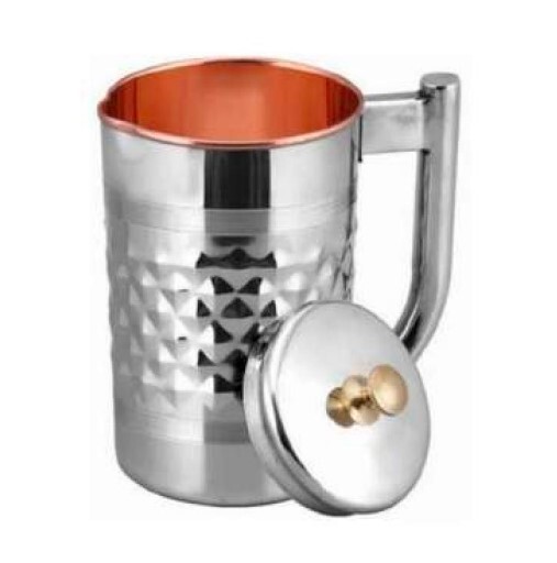 Unique Copper Jug - High-quality Copper, Secure Lid , Elegant Cylindrical Design For Versatile Storage And Decorative Use