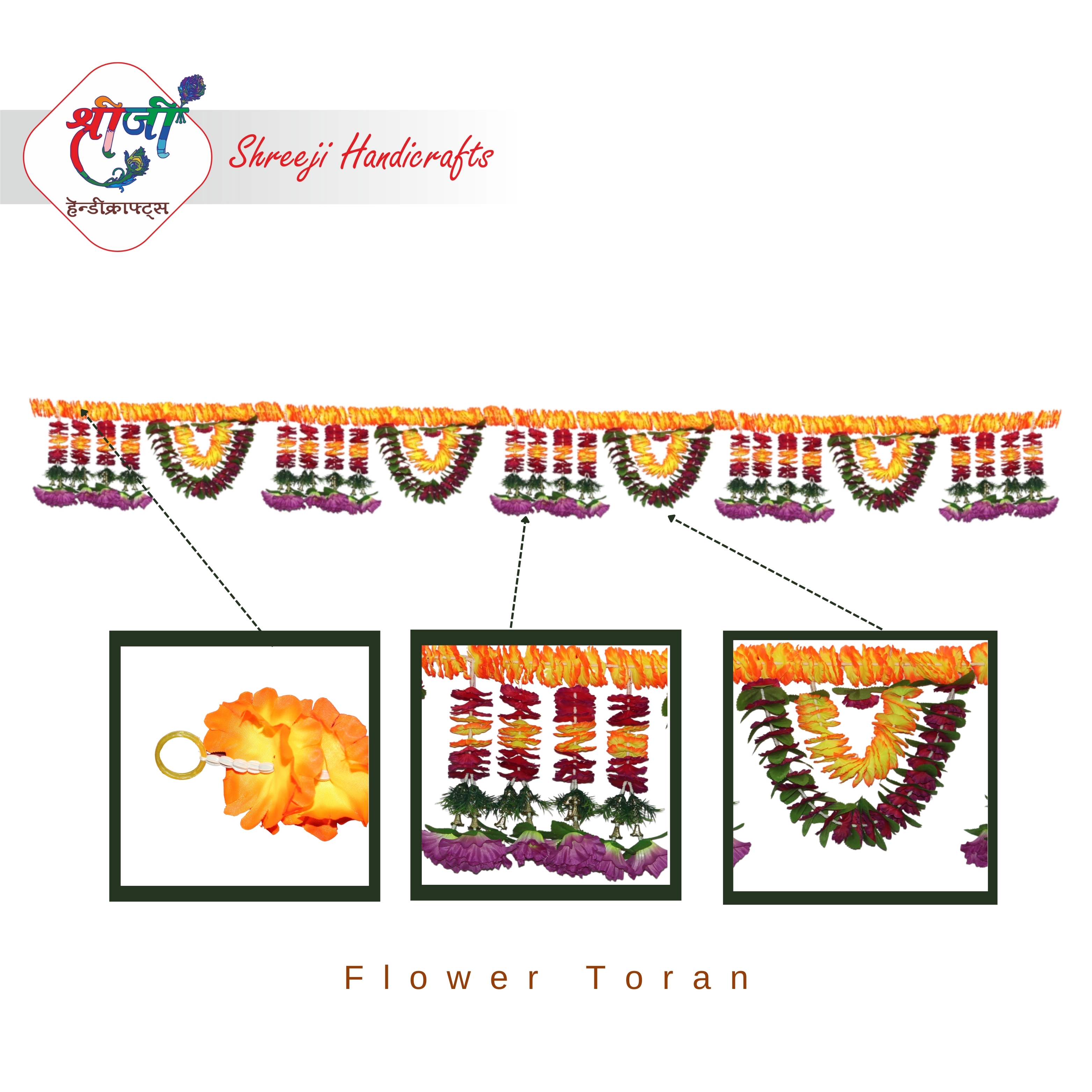 Flower Toran 10ft (4)