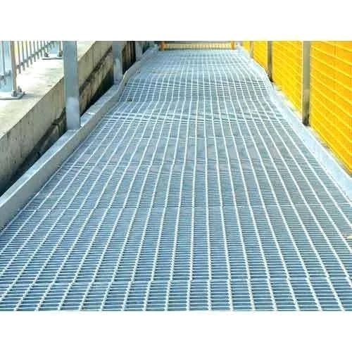 Mild Steel Grating - Customized Size, Powder Coated Finish | Silver Color, Rectangular Shape, Lightweight 5-6 kg for Domestic, Commercial & Industrial Use