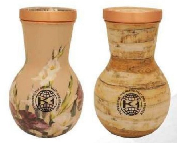 Flower Copper Jar - Color: Red