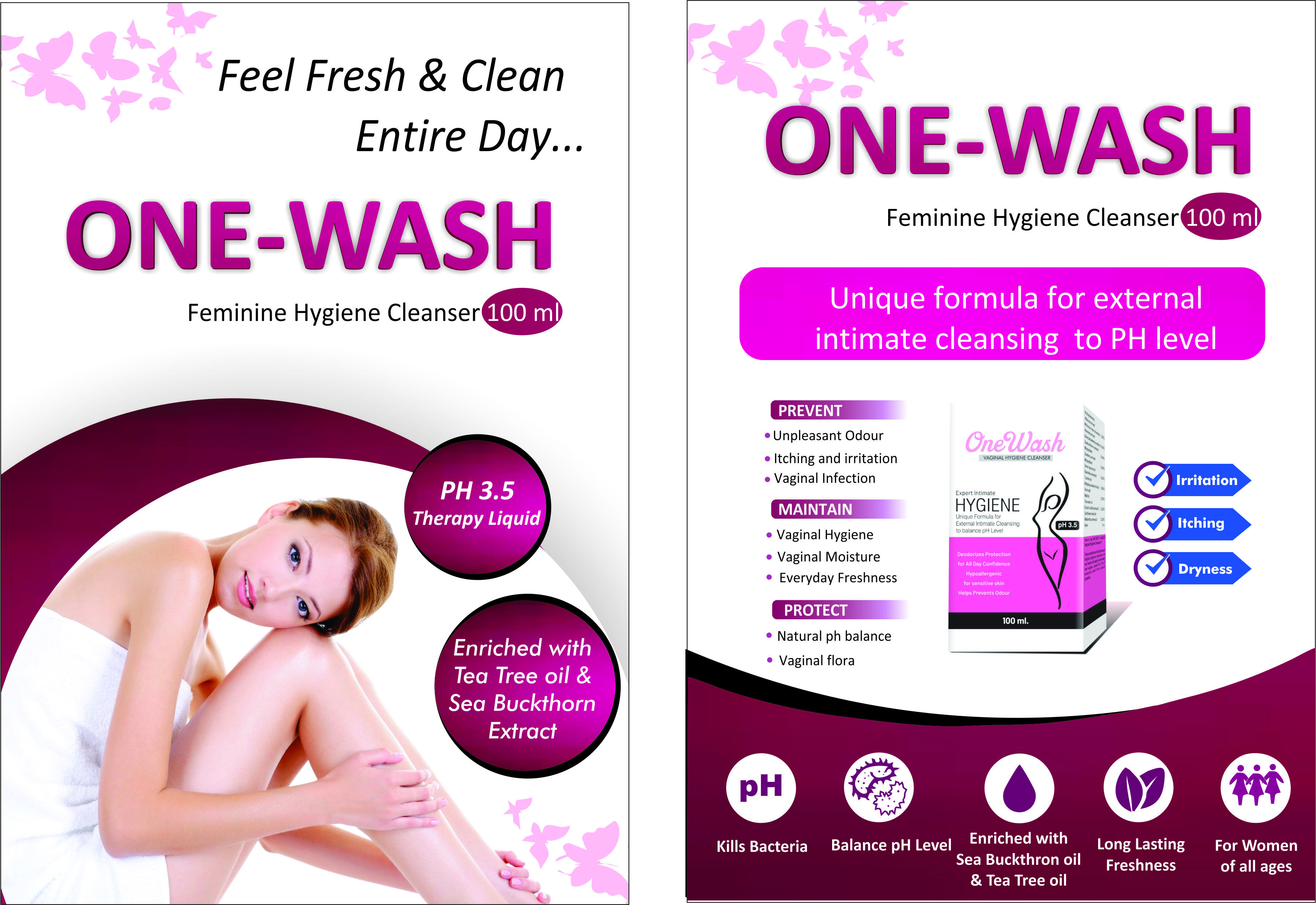 Vaginal Intimate Hygiene Cleanser - Ph Balancing Formula | Promotes Healthy Flora, Prevents Infections, Suitable For All Ages