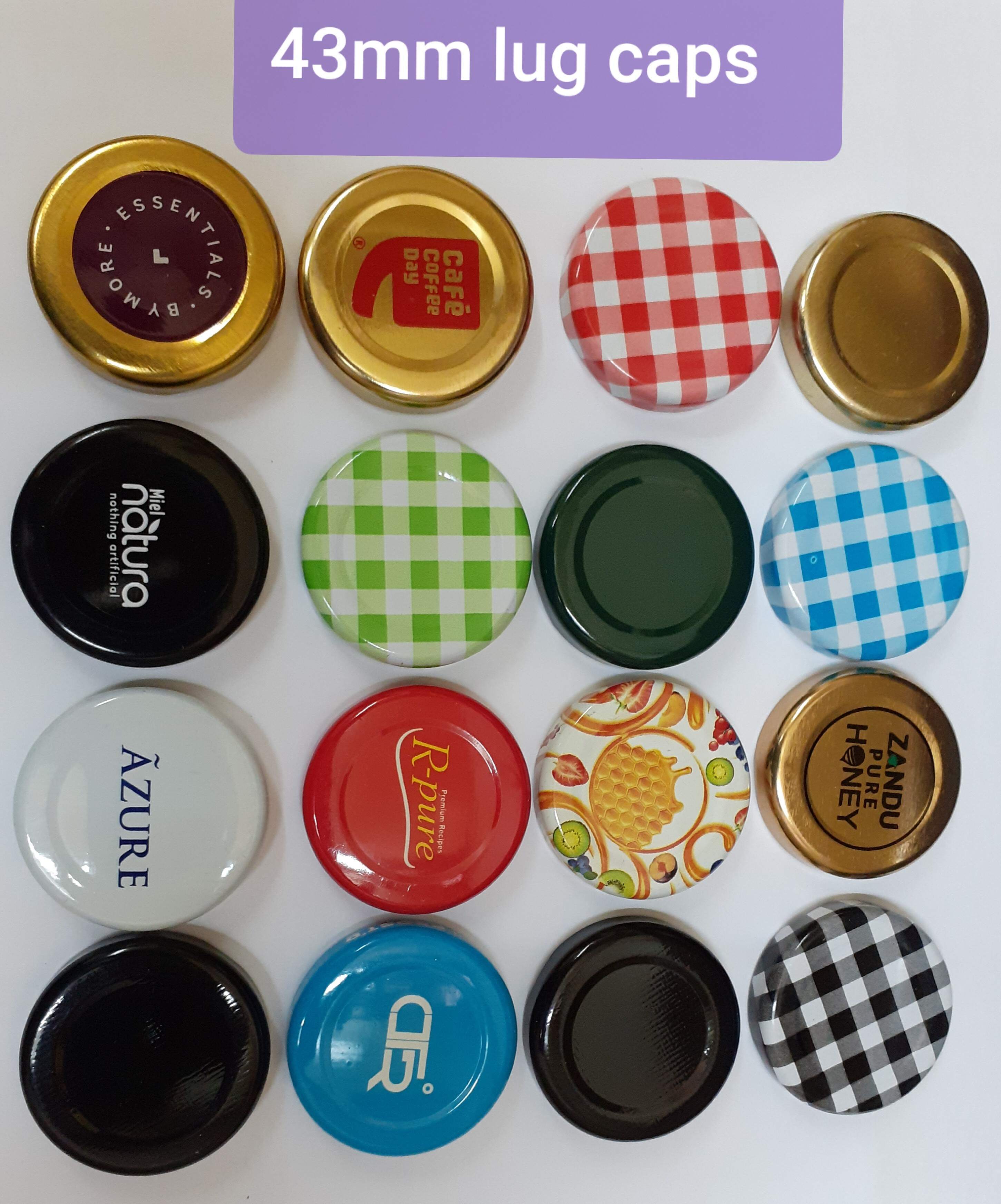 53mm Plain Gold Lug Caps - Color: Gold/silver