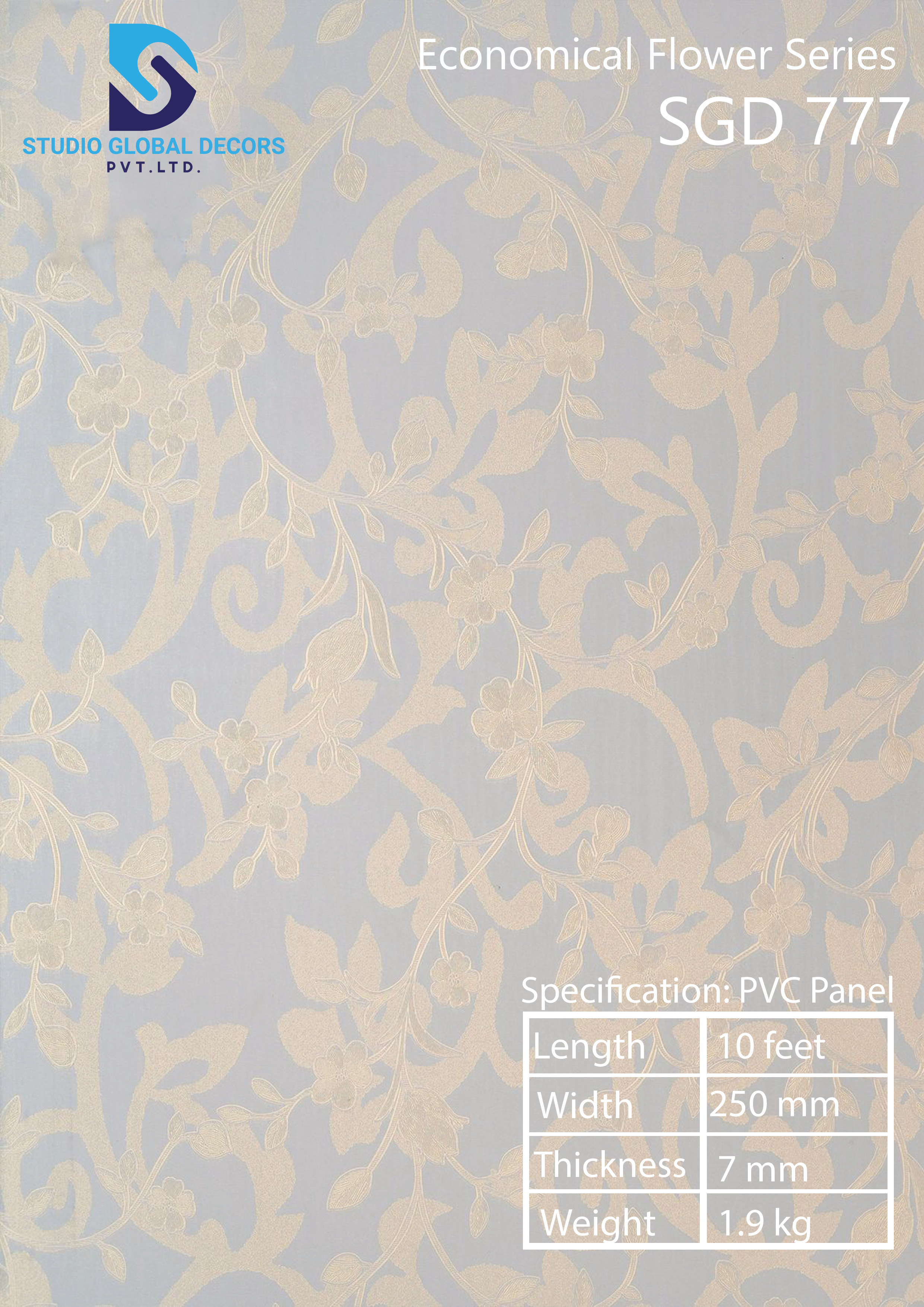 Flower Pvc Wall Panel - Color: Having More Than 50 Colors