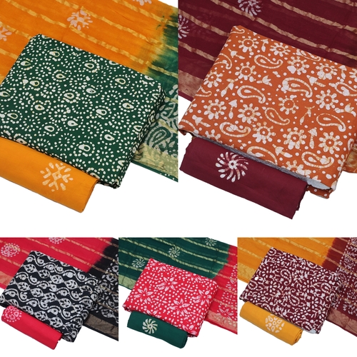 शुद्ध कपास वैक्स बाटिक सलवार सूट V17