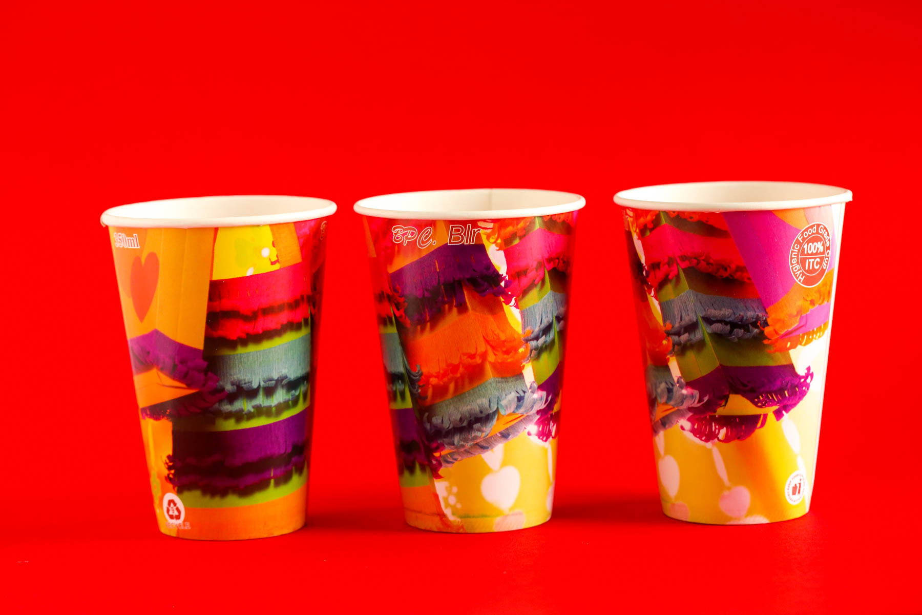 Paper Cup - 300 Ml, Multi-color | Cold & Heat Resistant, Food Grade, 50000 Quantity, Juice Cup