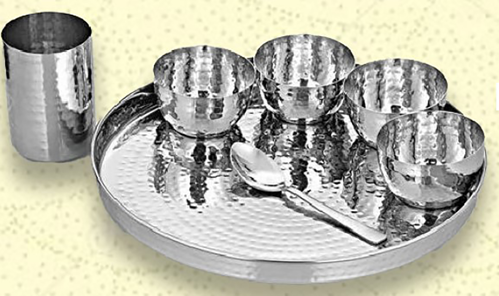 Thali Set (18 Pcs Set) - Stainless Steel, Ideal For Dining And Pooja | Dishwasher Safe, Induction Friendly, Versatile Use