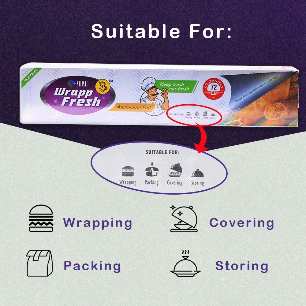 Shish Wrapp Fresh Aluminium Foil 72 Meter