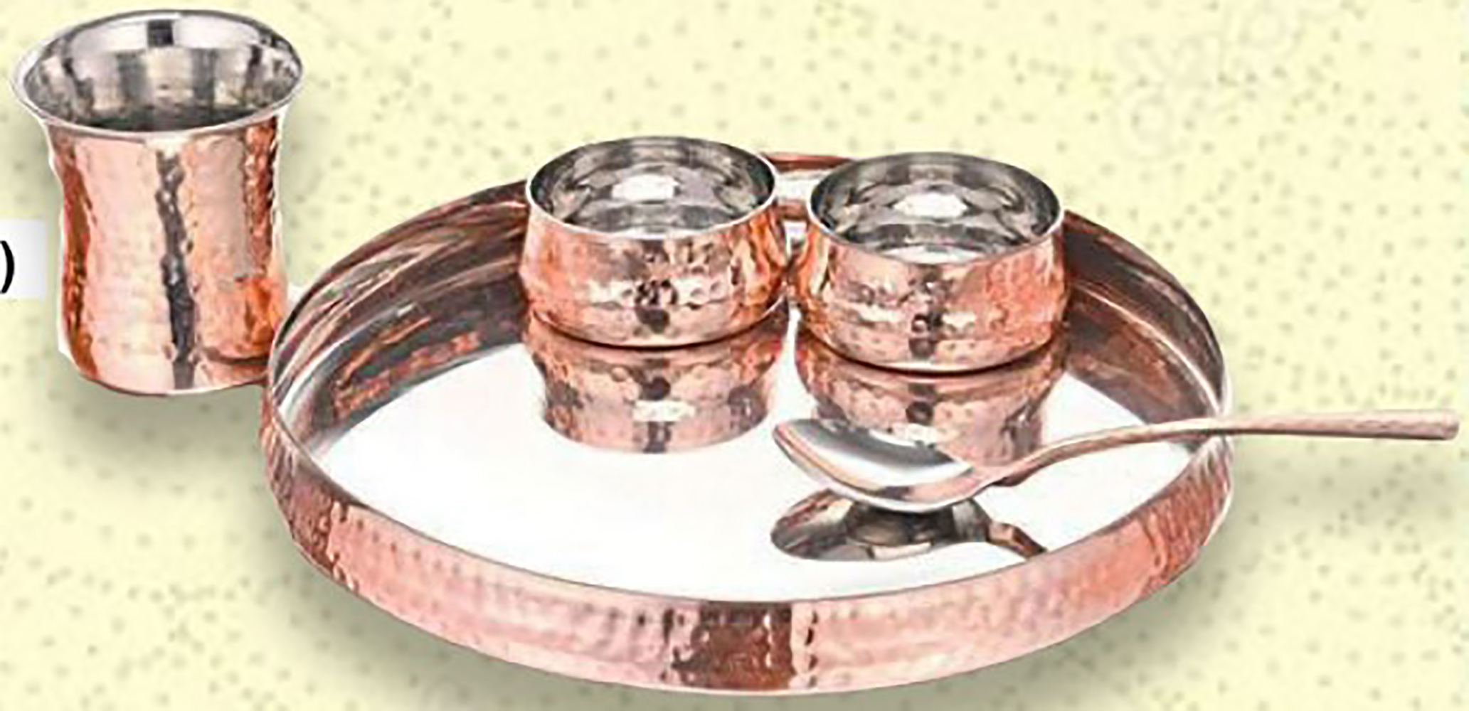 Sagan Thali Set - Stainless Steel, 8 Pieces | Ideal For Pooja, Dining, And Wedding Celebrations, Dishwasher Safe, Induction Friendly