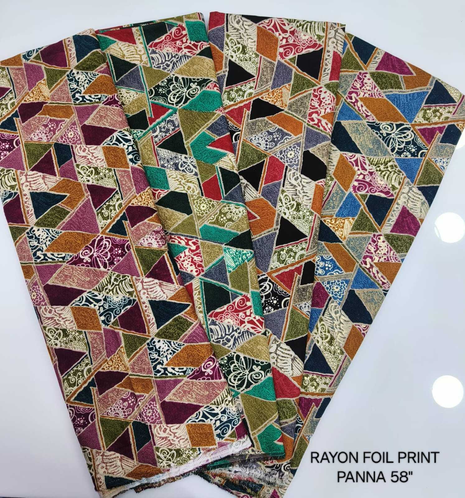 Rayon Print Foil Fab