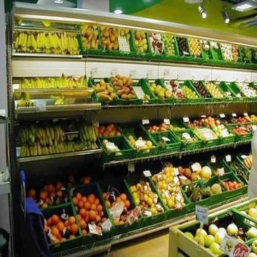 Silver Fruits And Vegetables Display Racks