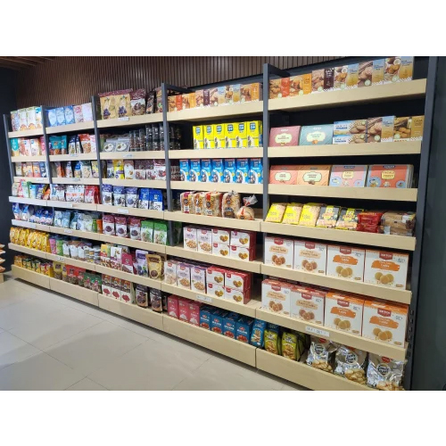 Silver Wooden Retail Display Rack