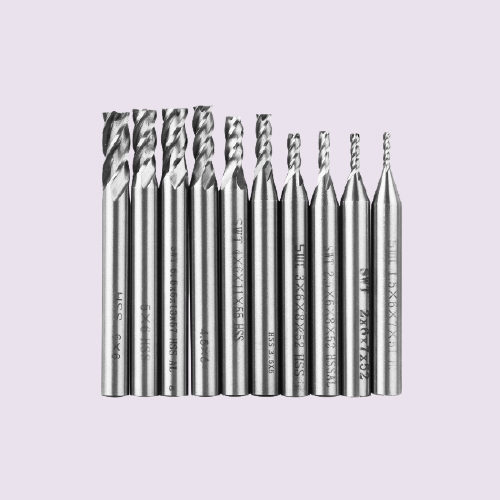 Endmills Shank 6MM - Carbide Material, 6 Millimeter Diameter, Silver Color, Round Shape | Efficient Milling Tool for Industrial Use