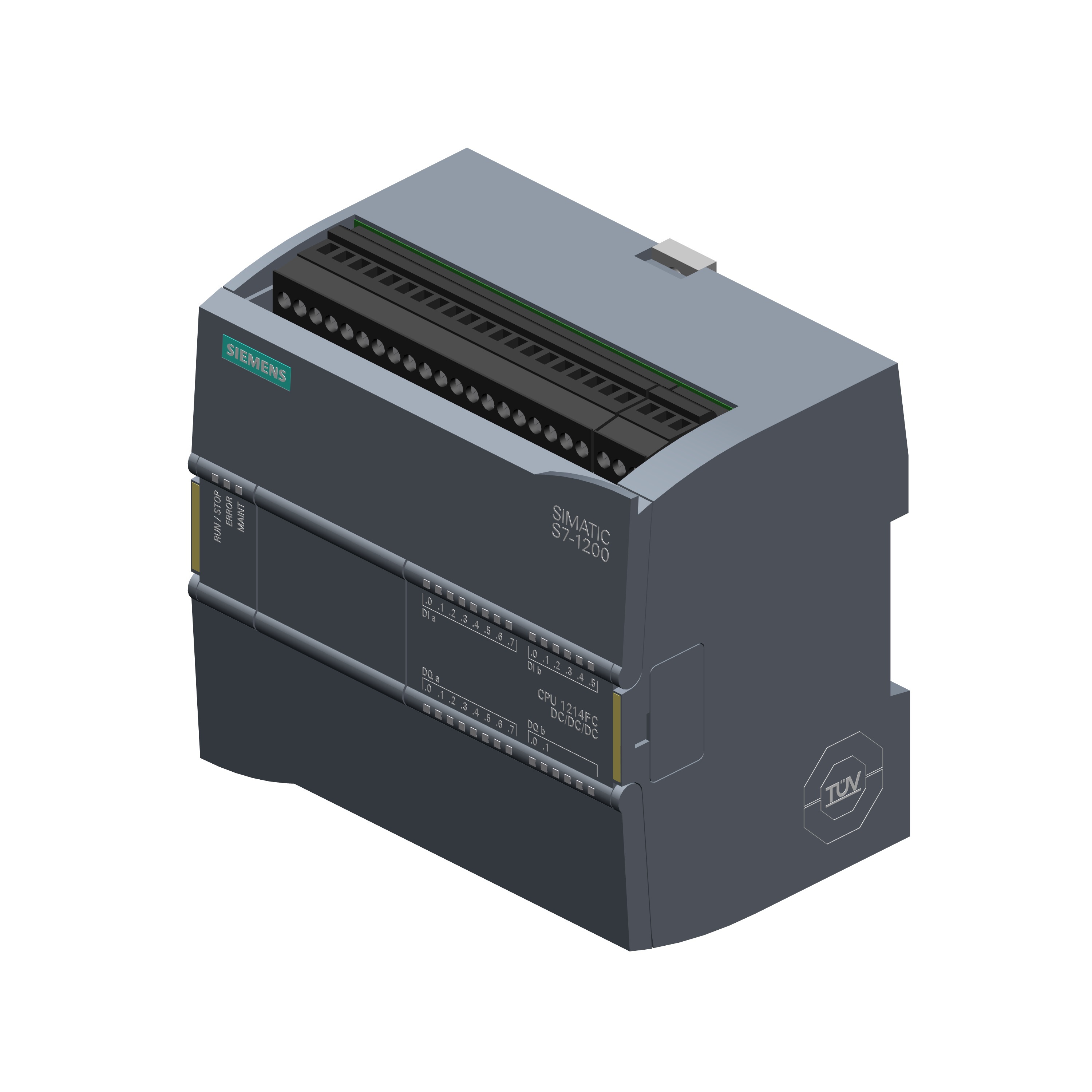 Siemens Simatic S7-1200f - Cpu 1214 Fc 14di 10do 2ai, 4.409 X 4.567 X 3.346 Inches, Grey Color, 24v Dc Power Supply, New Automation Cpu