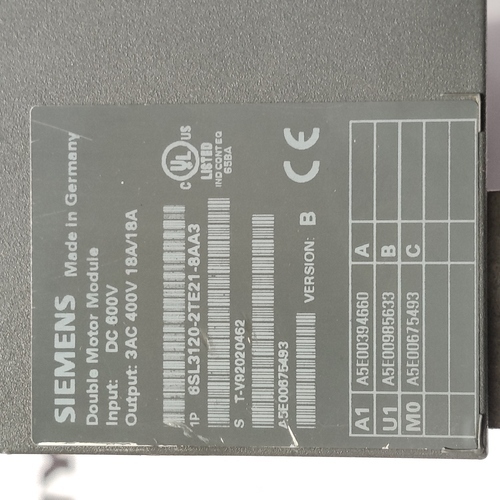 Siemens 6sl3120-2te21-8aa3 Double Motor Module - High-performance Dual Motor Design | Reliable Operational Efficiency, Enhanced Connectivity