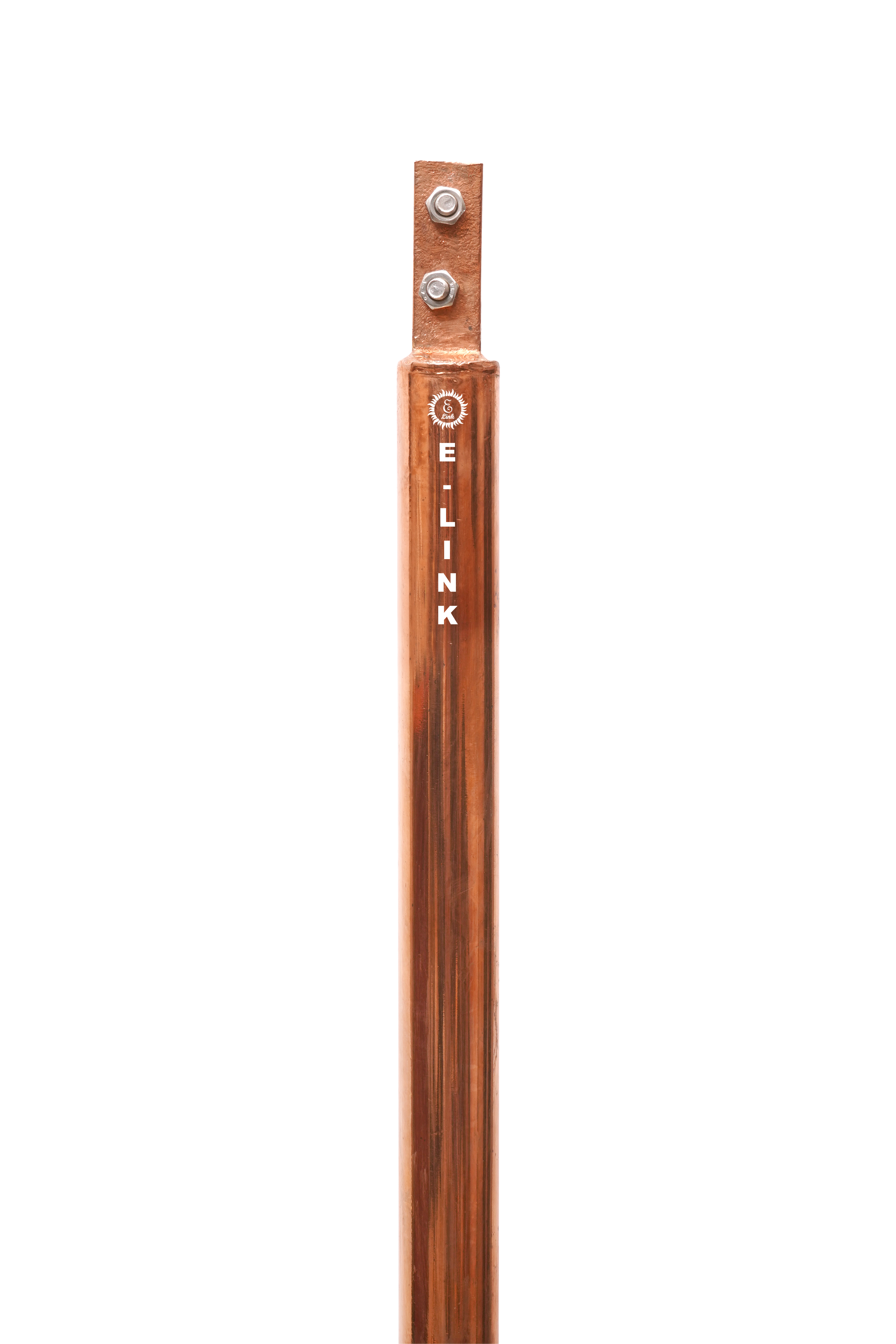 Pure Copper Earthing Electrode - Model Elpcu - 403(1.6), 40mm Od Pipe, 1.6mm Thickness, 25*3 Mm Strip Size, 3 Mtr Length | Industrial Use, 1 Year Warranty, Copper Color, Round Shape
