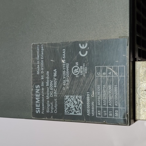 Siemens 6sl3120-1te28-5aa3 Single Motor Module
