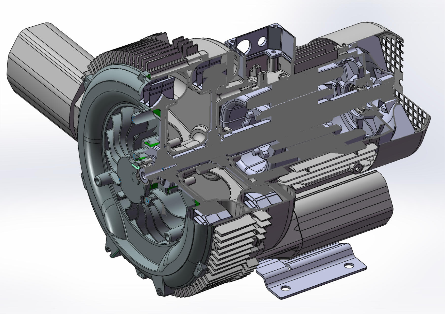 Vortex Blower - Aluminum, 200x300x150 Mm, 1.5 Kw Power | 90% Vacuum Efficiency, 1000 M3/h Airflow For Industrial Vacuum Applications