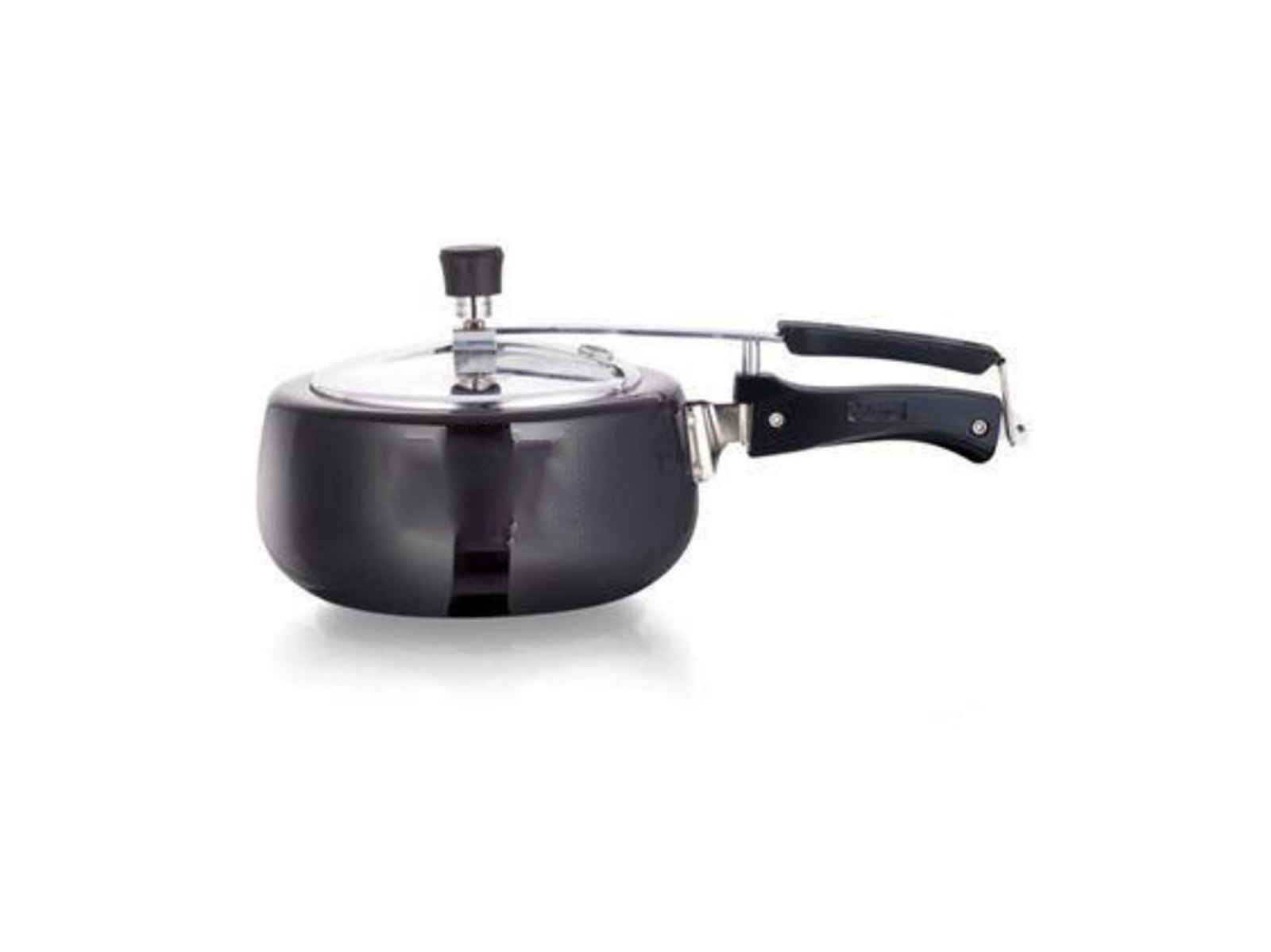 Anodize Outer Lid Cooker - Hard Anodized Aluminium, 3 Litre, Black | Outer Lid, Pressure Regulator, Cool-touch Handle